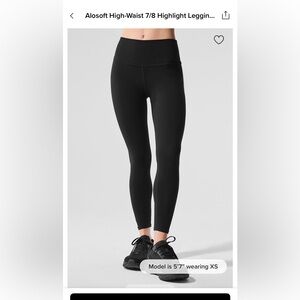 Alo high waisted black leggings